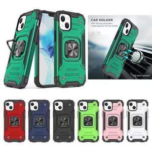 Iphone 13 Case: hoco.ZANKO iPhone 13 Series Multi-Function Armor Case (Magnet holder/Ring/Stand)