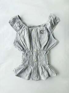 00’s Striped milkmaid top | Size 10