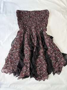 Dress: 00’s Shirred ruffle mini dress | Size 12