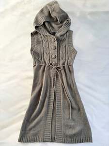 Dress: Cable knit split dress | Size XS