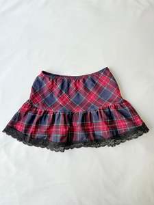 00’s Tartan micro mini skirt | Size 4-6