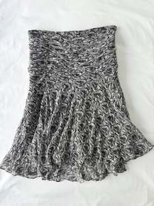 00’s Gathered silk midi skirt | Size small