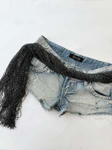00’s Black sparkly festival scarf