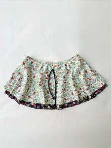 00’s Floral ruffle micro skirt | Size 8