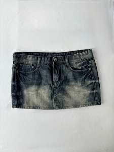 Skirts: 00’s Big Spade denim mini skirt | Size 12