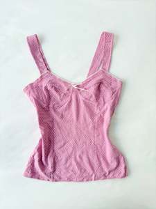 00’s Balconette polka dot top | Size 8