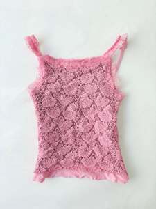 00’s Floral pink lace cami | Size 10
