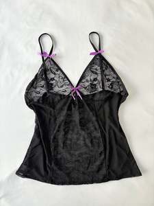 00’s Purple bow lace cami | Size 14-16