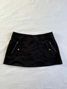 00’s Black zipper micro skirt | Size 8