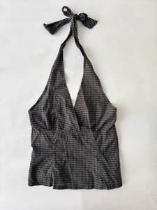 Cinched Shirts: 00’s Grey reworked halter tank | Size 10-12