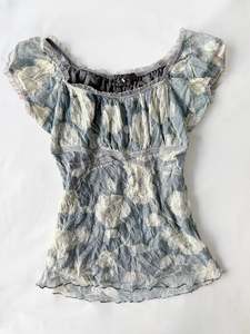 00’s Puff sleeve milkmaid top | Size 12