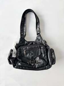 00’s Black studded shoulder bag