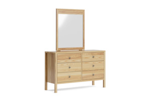 Andes Range: Andes 6-Drawer Dresser & Mirror - Ash