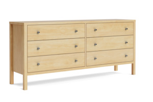 Andes 6-Drawer Wide Lowboy – Pine