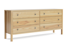 Andes Range: Andes 6-Drawer Wide Lowboy – Ash