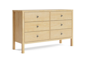 Andes 6-Drawer Lowboy – Pine