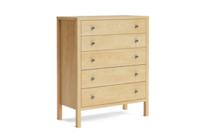 Andes 5-Drawer Tallboy – Pine