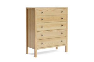 Andes 5-Drawer Tallboy – Ash
