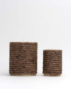 Rope Pillar Citronella Outdoor Candle