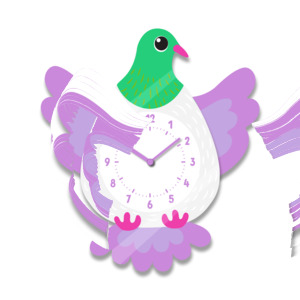 Christmas: Kids Wobble Bird Clocks