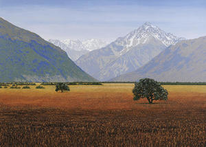 Peter Hall Print - Southern Mountains