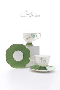 Walking Into Bamboo Forest Teacups & Saucers Sets for Two