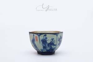 Chinese Tradition Hexagonal Tea Bowl - The Song of Luo Shen