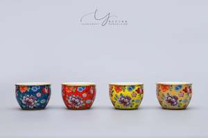 Traditional Famille-rose Kung Fu Teacups
