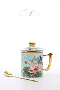 Mugs: Blossom Lotus Tea Mug With Infuser - for Max (included shipping fee and applied product discount)