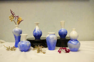 Mini Crackle Glazed Unique Ceramic Vase 100% Handmade