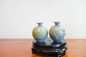 Cute mini unique bubble glazed vases