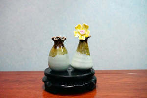 Cute mini unique glazed vases