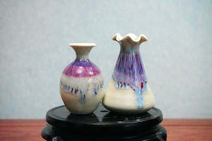 Cute mini unique glazed vases