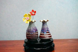 Cute mini unique glazed vases