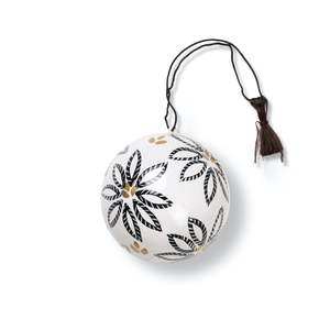 Paper Maché Bauble | Frost Flower