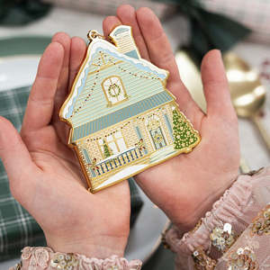 Allchristmas: Fine Enamel Christmas Ornament | House