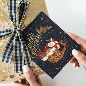 G I F T W R A P C A R D S: Greeting Card | Merry Christmas (Starry Night)