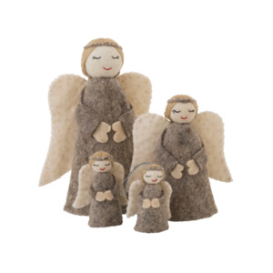 Felt Angel Standing Decoration | Large | Natural