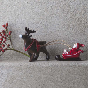 Naasgransgarden | Santa Tomtesson on Sleigh | 17cm