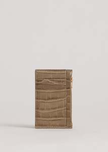 Embossed Croc: Frank Cardholder / Dune Croc
