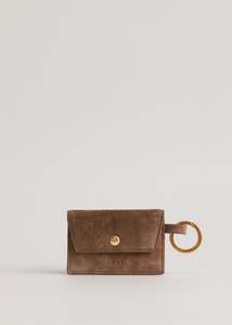 Key Fob: Envelope Pouch / Sand Stone Suede