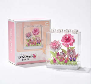 Home Beauty: Soft Pink Camellia Flower Bouquet in Clear Case