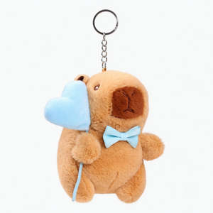 Clothes Accesories: Bownot Blue Heart Capybara Keychain Plush