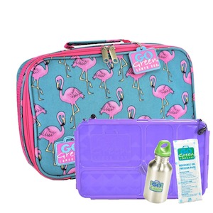 Go Green Lunchset - Flamingo - PURPLE Box