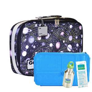 Go Green Lunchboxes And Lunchsets: Go Green Lunchset Space Case Blue Box