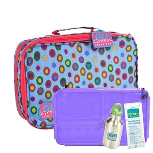 Go Green Lunchboxes And Lunchsets: Go Green Lunchset Confetti PURPLE Box