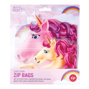IS Gift Reusable Zip Lock Bags (Set of 8) - Unicorns