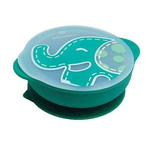 Marcus & Marcus Silicone Suction Bowl & Lid Green