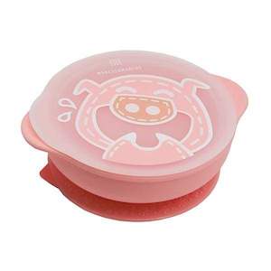 Marcus & Marcus Silicone Suction Bowl & Lid Pink