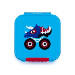 The Little Lunchbox Co: Monster Truck Leakproof Bento Style Kids Snack box with 2 Compartments